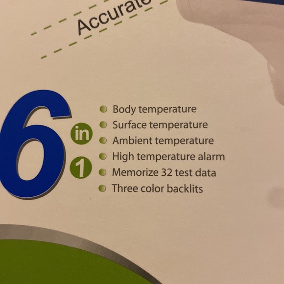 NWT non-contact infrared thermometer, in box, model JXB-178, LCD screen - Picture 5 of 15